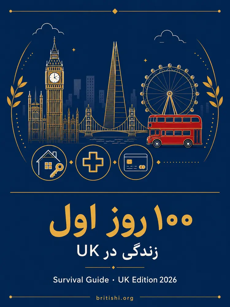 کاور کتابچه راهنمای ۱۰۰ روز اول زندگی در بریتانیا